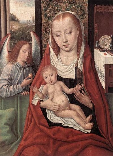 Master of the Legend of St. Lucy Virgin and Child with an Angel oil painting image